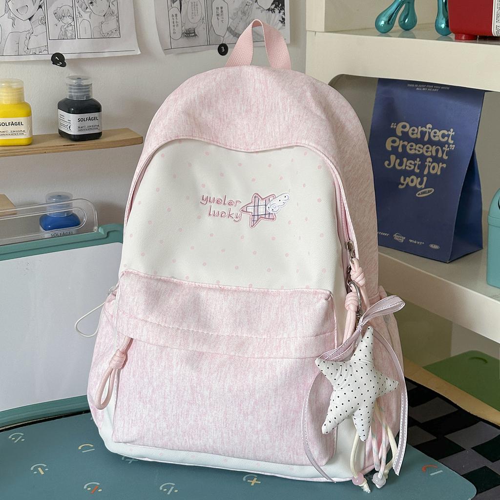 Schoolbag High Value Small Fresh Large Capacity Backpack Student Schoolbag High School Junior High School Girls Versatile Lightweight Weight Backpack