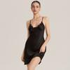 Summer Lace-Trimmed Sexy Strapless Satin Chiffon Nightdress for Women – Seductive Nightwear Mini Dress