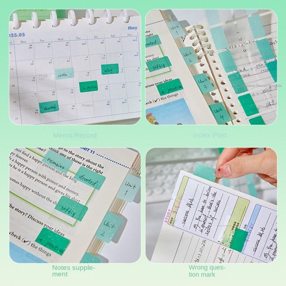 Transparent Pearl Pull-Out Label Stickers Aesthetic Stationery Sticky Notes Memo Pad  Student
