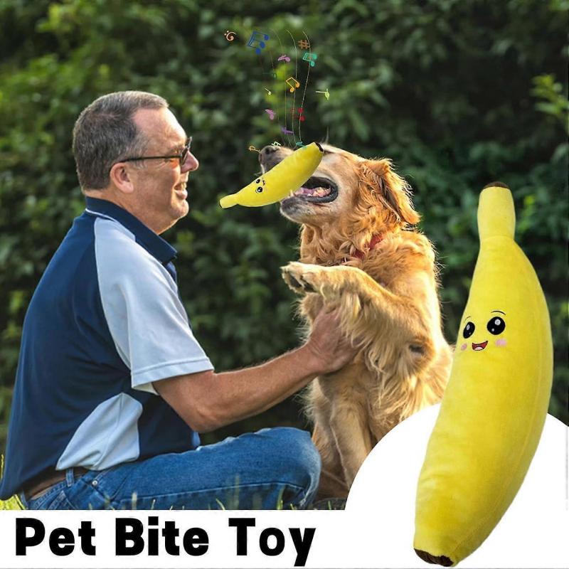 Dog Banana Toy - Plush for Puppies - Soft and Safe Interactive Gymnastics Toy for Dogs - Fun and Durable Anti-Boredom Plaything