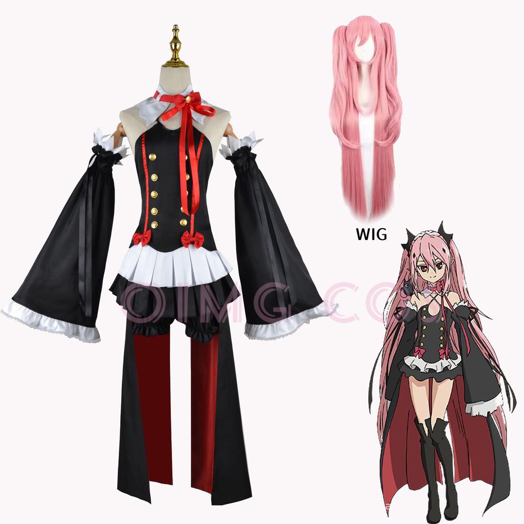 Seraph Of The End Krul Tepes Cosplay Costume Uniform Wig Anime Chinese Style Halloween Costumes Game Opulent Splendor
