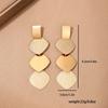 Fashion Temperament Metal Geometric Square Tassel Earrings For Women