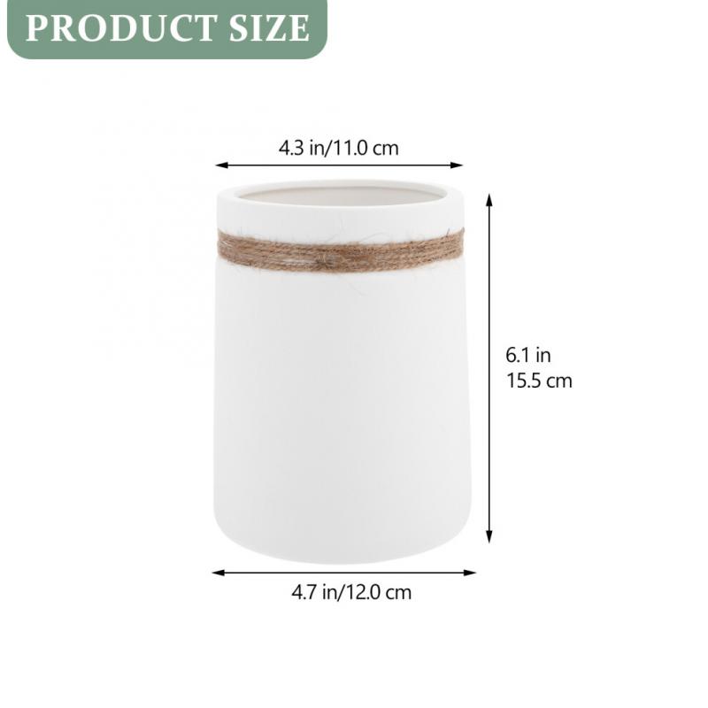 2 Stück Weiße Keramikvase Blumendekor Kreative Vase Für Zuhause