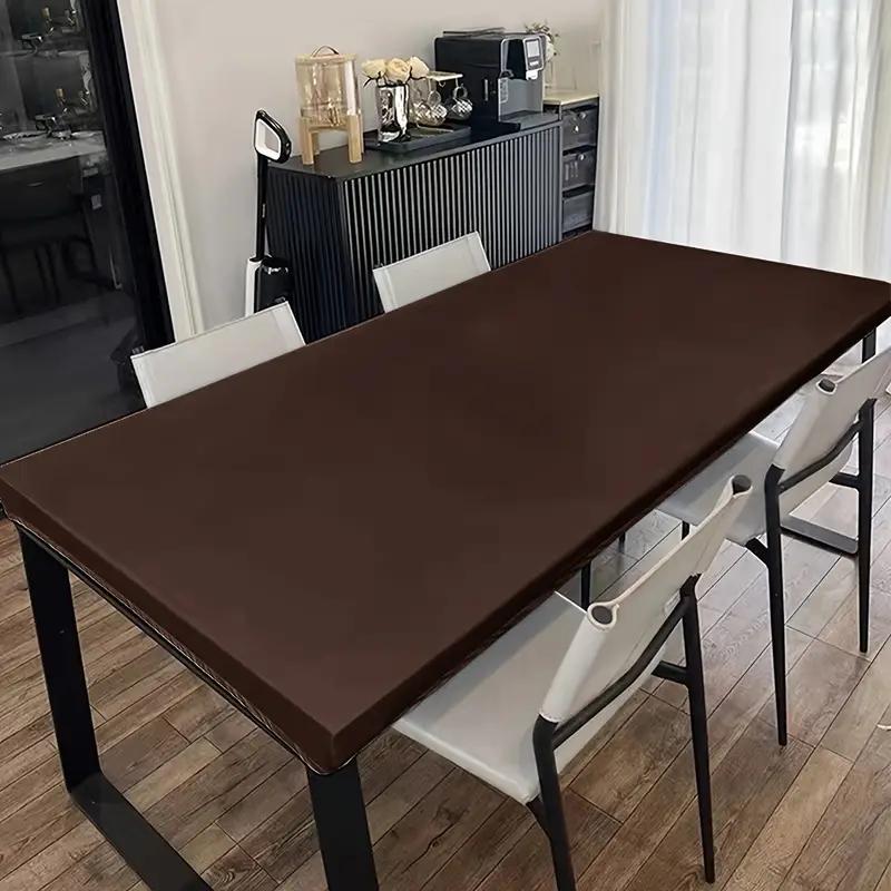 1PC Rectangular artificial leather tablecloth - easy to clean, suitable for dining tables and side tables, home decoration