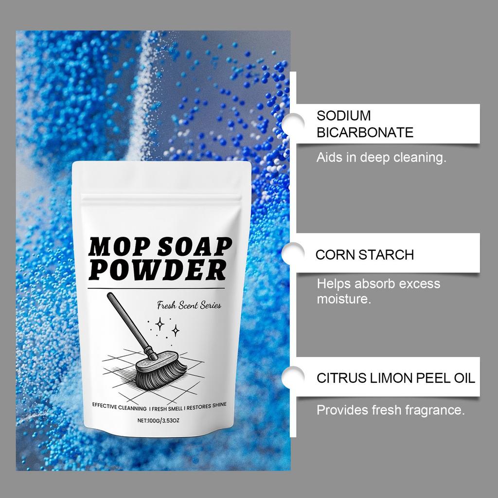 Wave Soap, Floor Cleaning Soap Powder, Tile And Wood Floor Cleaning Scented Mop Powder