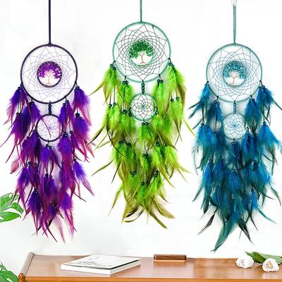 Cattura Sogni Soggiorno Ornamenti da Appendere Albero della Vita di Cristallo Campanelli a Vento Intrecciati a Mano Regali per Compleanni e Festival Decorazioni per la Casa