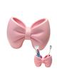 Bow Toothbrush Holder Cute Bathroom Accessories Set with Dual-Compartment Design, Makeup Brushes Holder