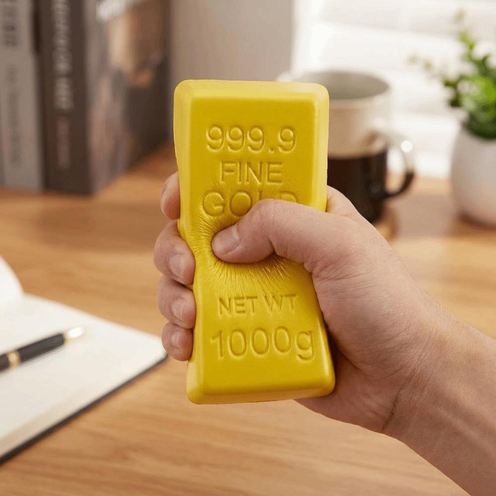 Slow Rising Gold Bar Pinch Hand Relax Kneading Toy Sensory Toy Simulated Gold Bar Squishy Toy Kids