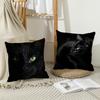 cute Black Cat Print Pillow Case Office Cushions Suitable For Sofa Car Bedroom Decorative Cushion Cover