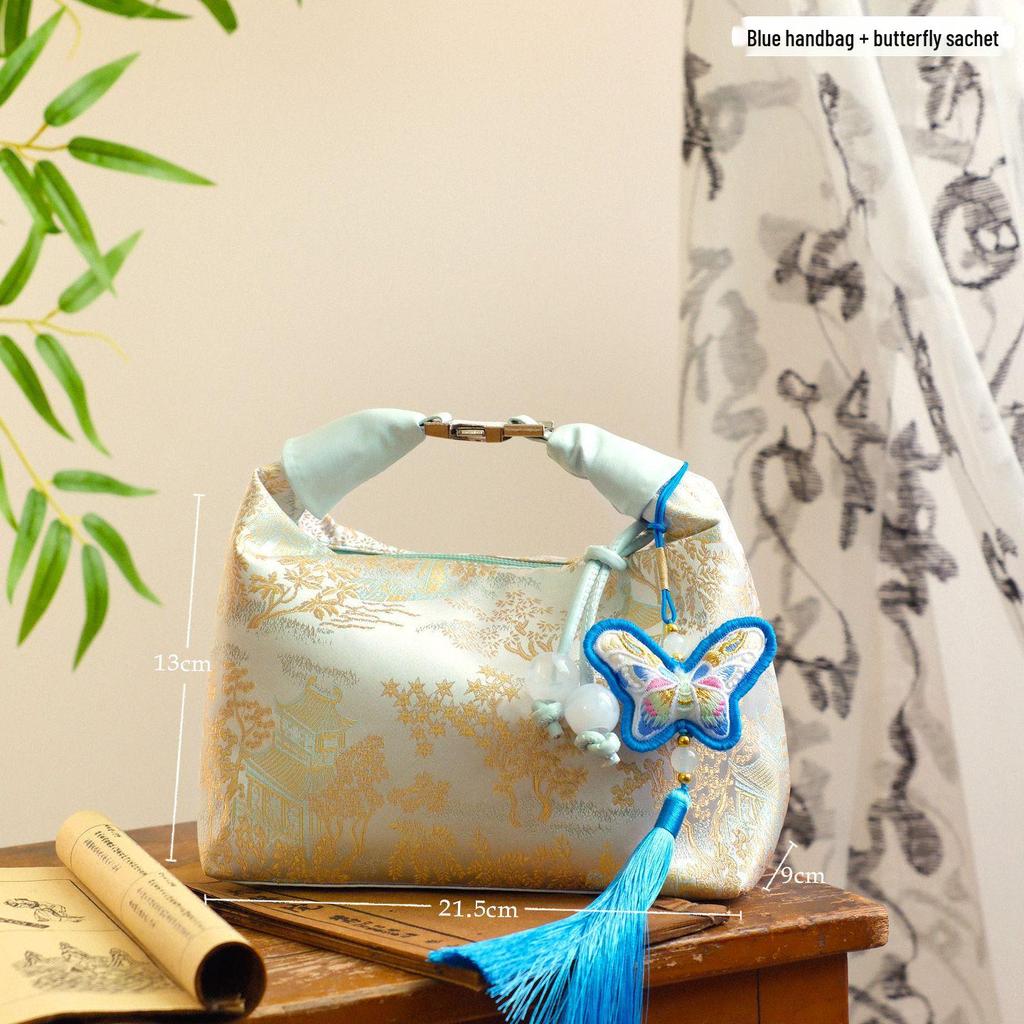 Chinese Embroidery Bridesmaid Gift Bag, Practical Wedding Handbag for Best Friend