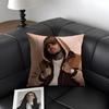 C-Chris Brownn Rapper Cushion Cover Natural Linen Organic Fabric Double-Sided Printing Sofa Home Decor Gift Pillow Case