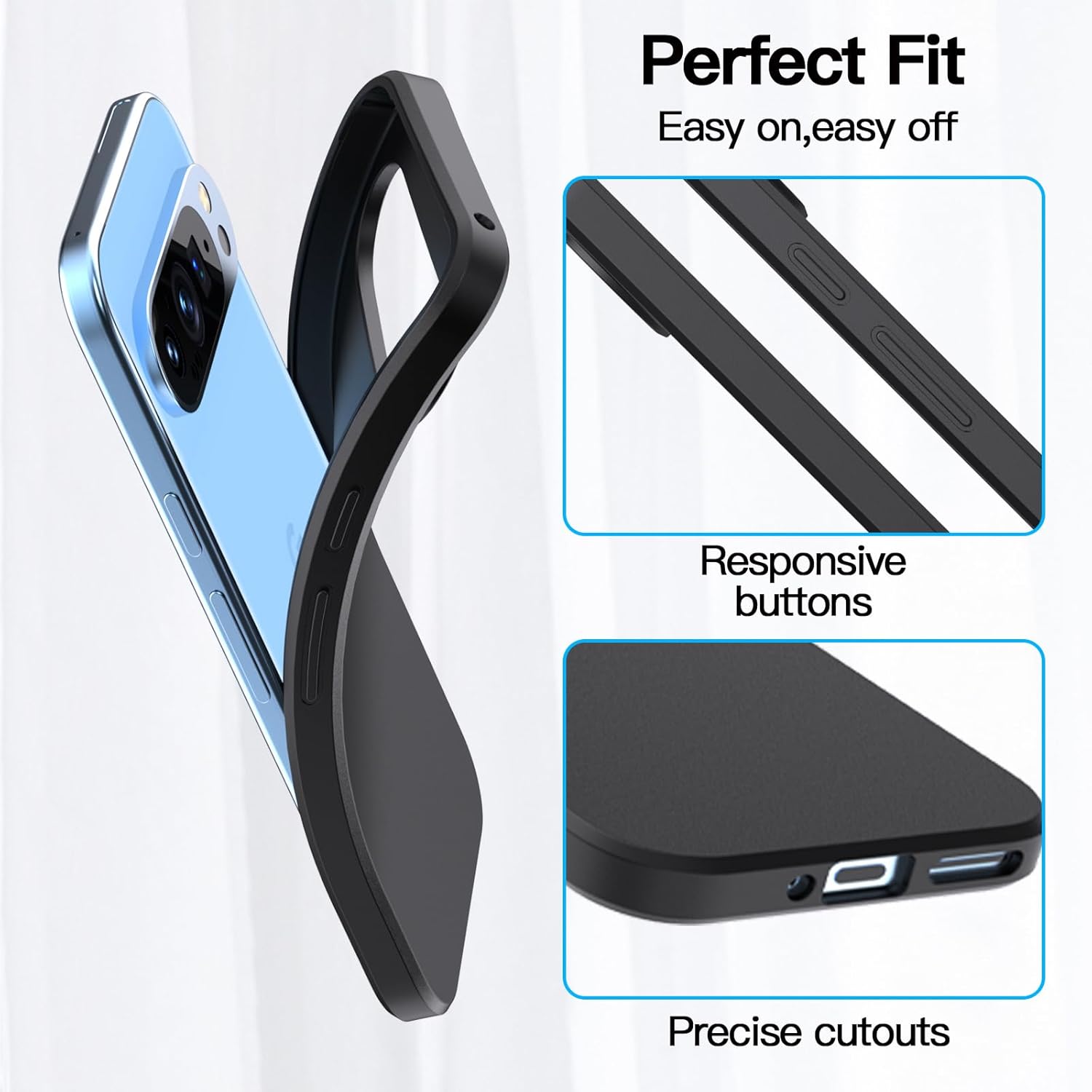 

For Google Pixel 9 Pro XL Case Anti-Drop Soft TPU Matte Phone Cover A