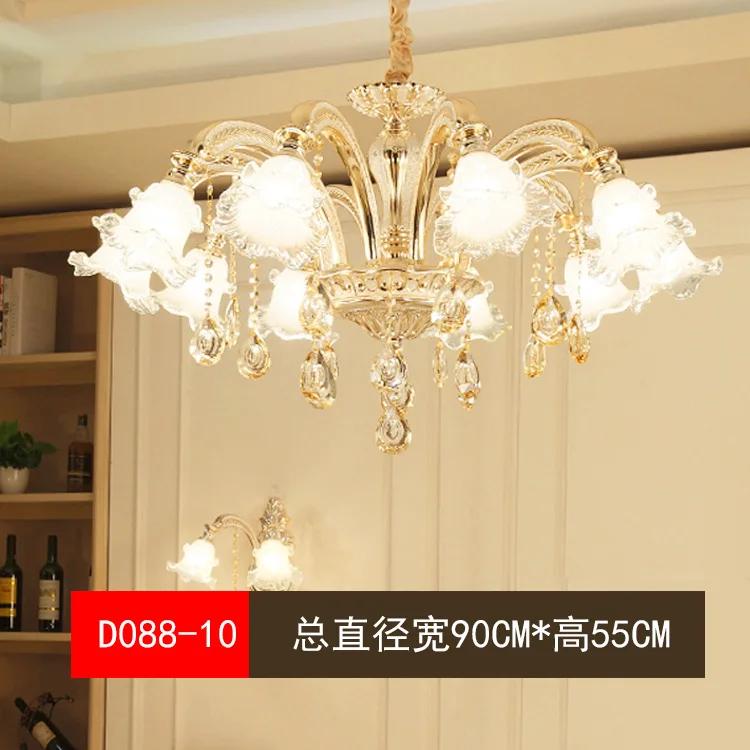 European Crystal Chandelier Ceiling Lamp Living Room Modern Bedroom Room Warm Atmosphere Simple European Lamps