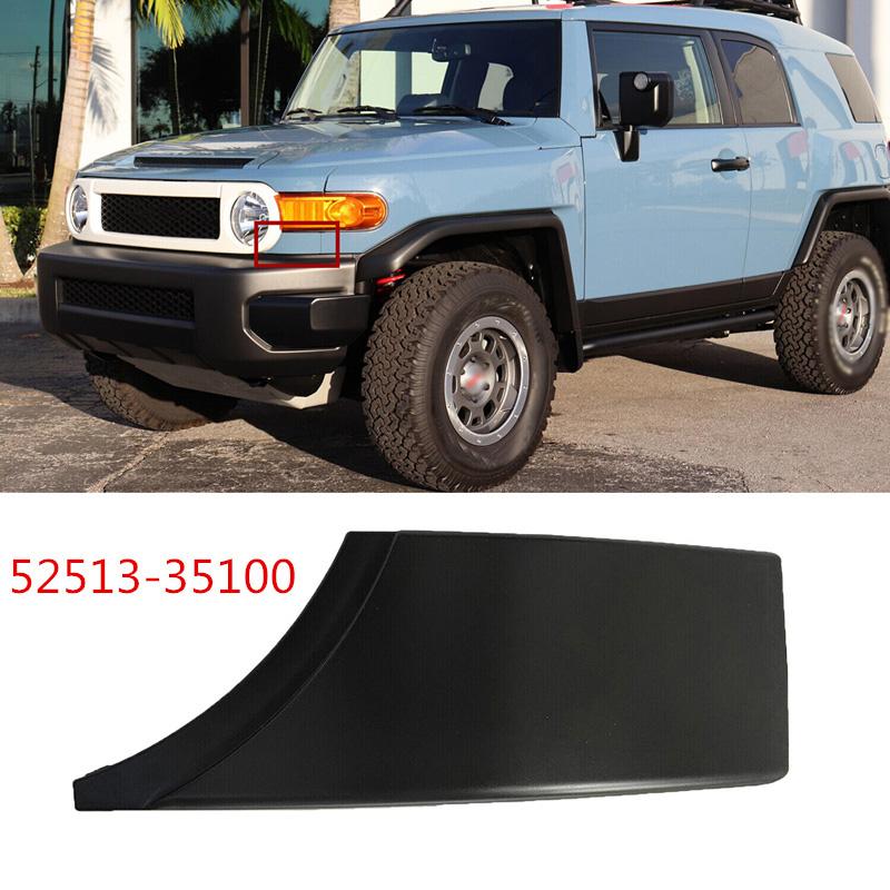 Front Bumper Grille Filler Trims Cover Cap Panels Lid Black Left Right for Toyota FJ Cruiser 2007-2014 52513-35100 52512-35100 Left