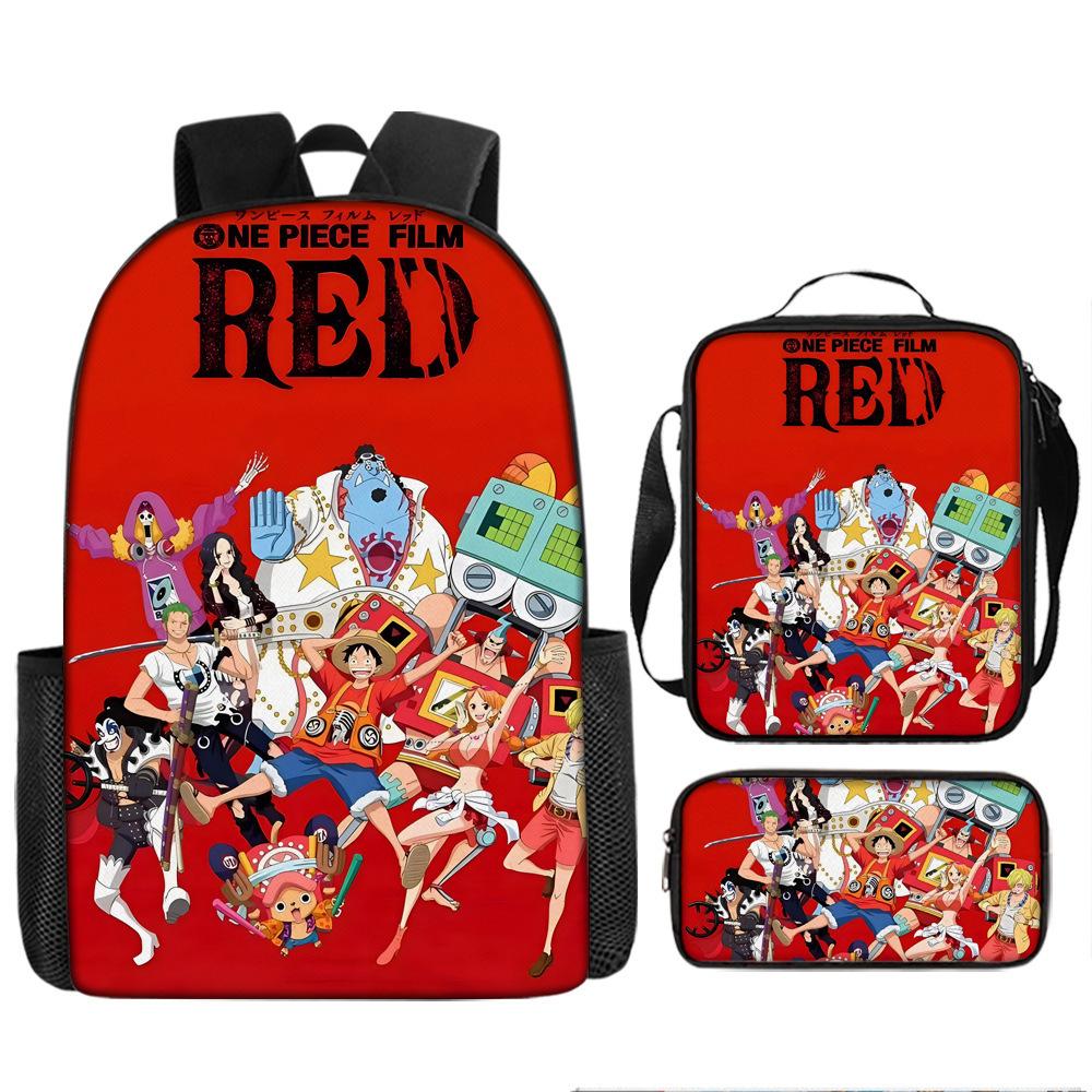 One Piece Luffy One Piece Schultasche Sauron Rucksack Schüler Nautischer König Rucksack Umhängetasche Federmäppchen Set