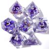 Resin Dice Set Luminous Sand, Dragon and Dungeon Polyhedral Dice, Punk Style Role-Play RPG Explorer MTG Pioneer Game DND Dice Set