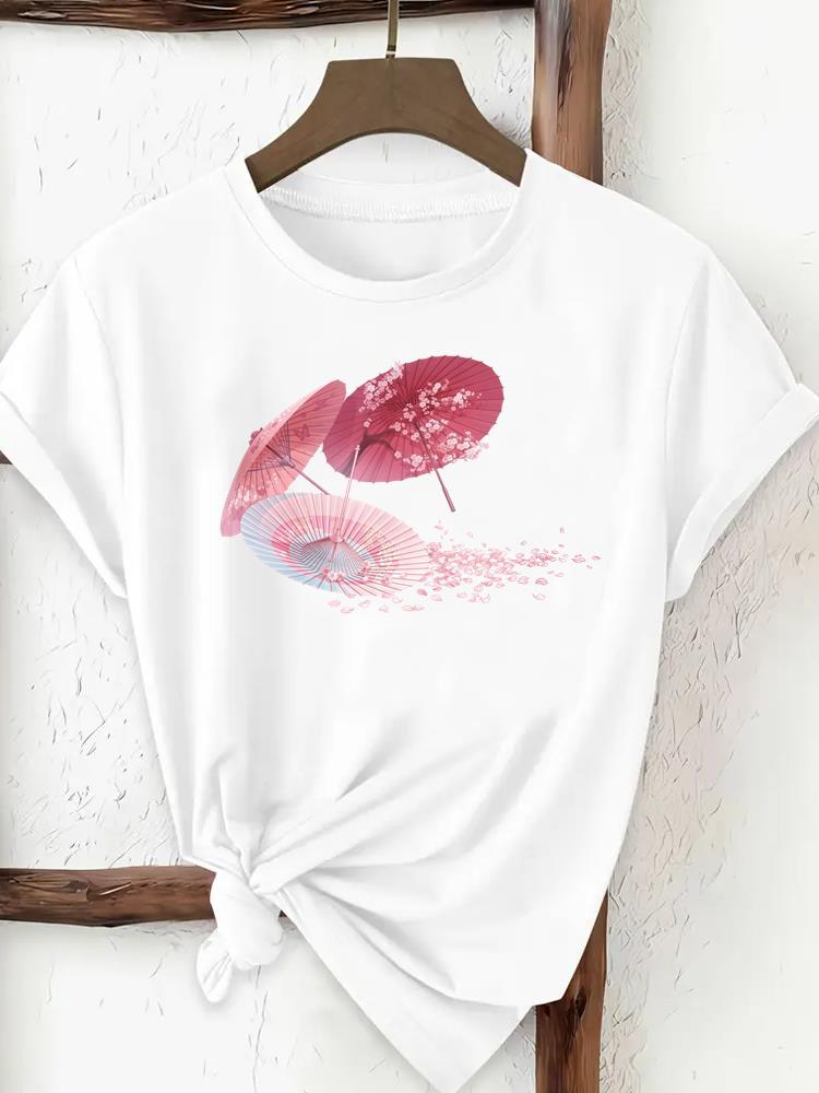 (Asian Size) Print Tee Top lovely cute 90s Women Woman Fashion Clothing T Shirt  Female Short Sleeve Graphic T-shirts
