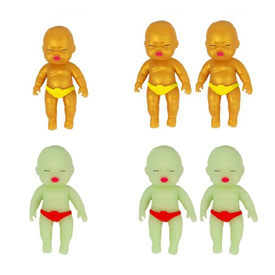1/2Pcs Babies Stress Relief Toy with Underwear Slow Rising Anxiety Relieving Mini Baby Squeeze Toy Soft Relaxation Stress Ball Fidget Toy