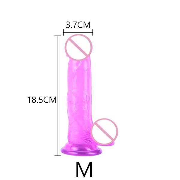 Erotic Soft Jelly Dildo Anální anální zátka Realistický penis Dospělí Produkt Silná přísavka Dick Sexuální hračky pro ženy