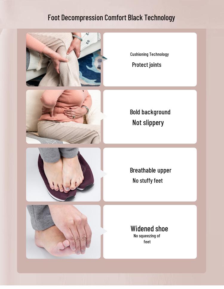 2025 Síťovina Plus Samet Protiskluzové Lehké Vycházkové Boty pro Střední Věk a Starší