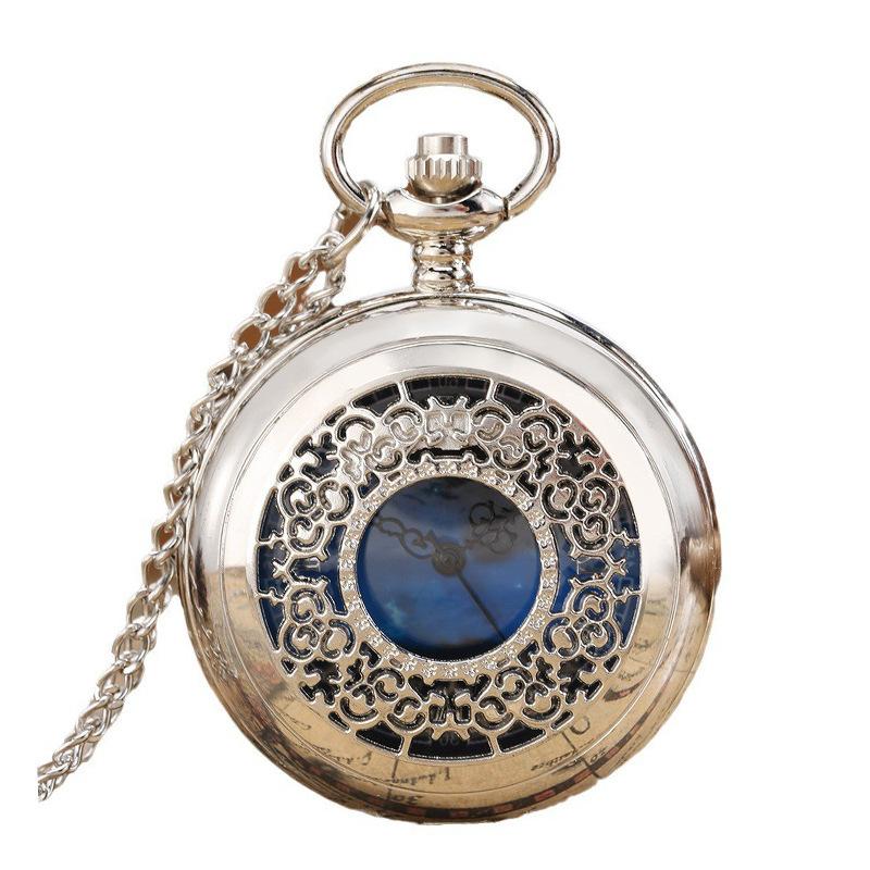 

Новые кварцевые часы Classic Hollow Pattern Creative Starry Sky Literal Quartz Pocket Watch