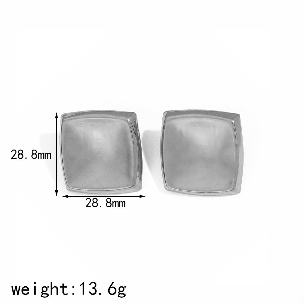 

Серьги-гвоздики из титановой стали 18 карат в стиле ретро, простые, элегантные, женские, универсальные, из нержавеющей стали, серьги