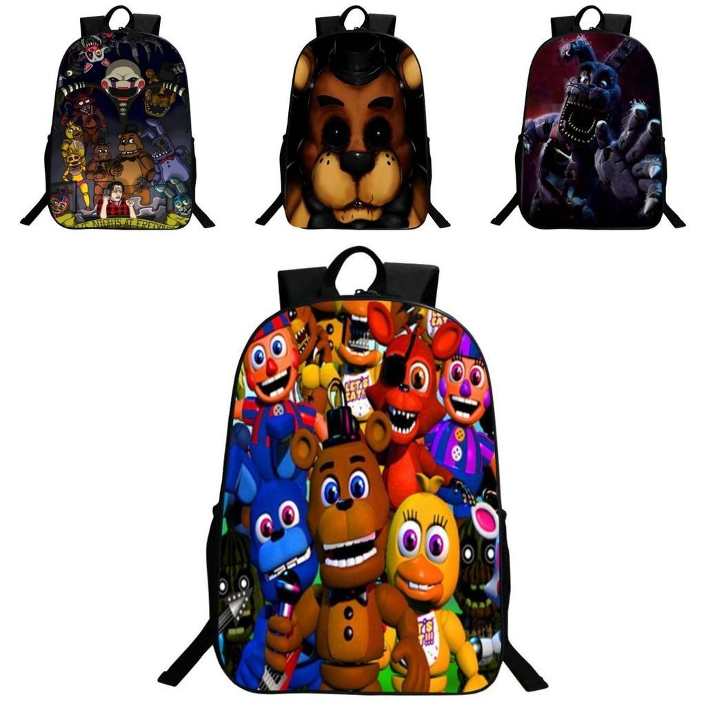 Durable Five Nights At Freddy's School Backpack Featuring Freddy Chica Foxy Bonnie