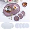 5Pcs Irregular-shaped Epoxy Silicone Molds Tray Casting Mould for DIY Casting