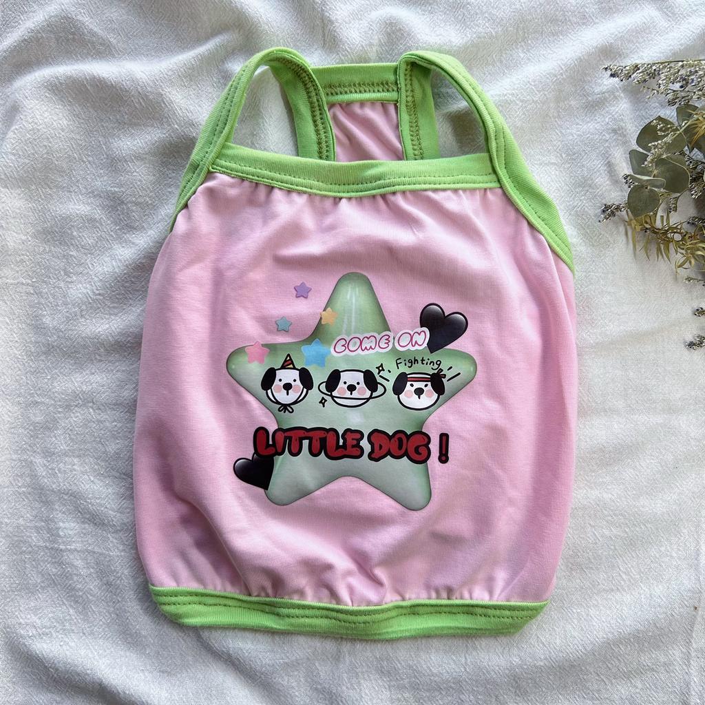 American Retro Pet Pure Cotton Sling Vest Spring and Summer, Suitable for Teddy Bears, Cats, Etc