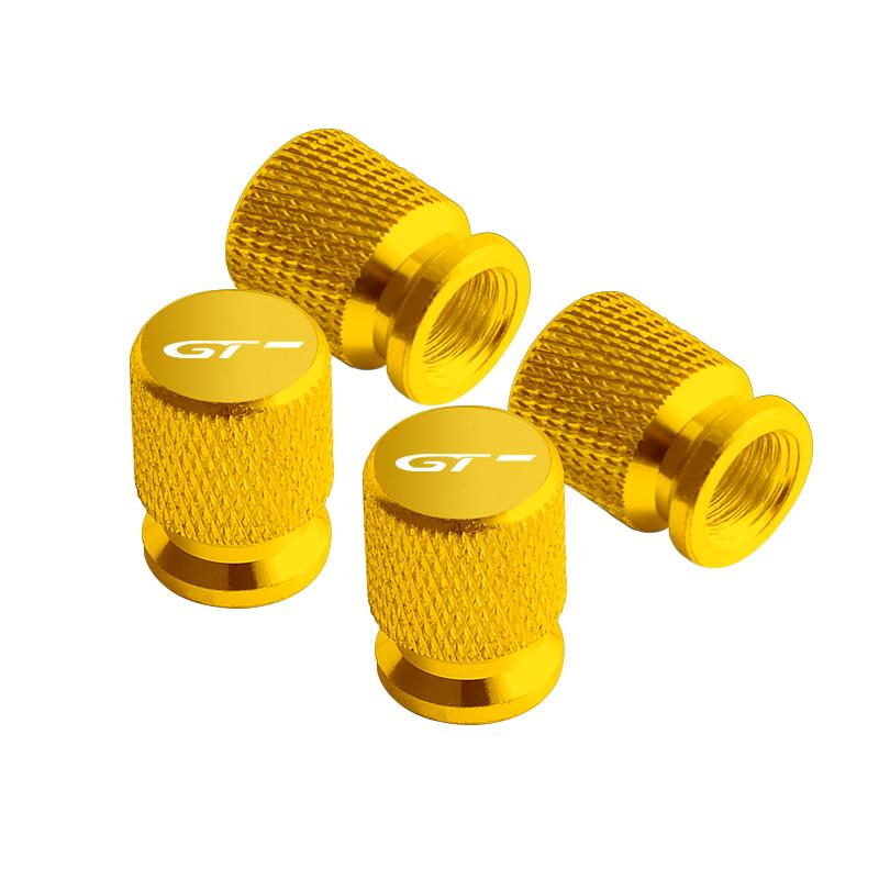 4pcs Metal GT Badges Car Wheel Tire Valve Caps Covers For Peugeot RCZ 206 307 308 3008 207 208 508 2008 5008 RIFTER Accessories