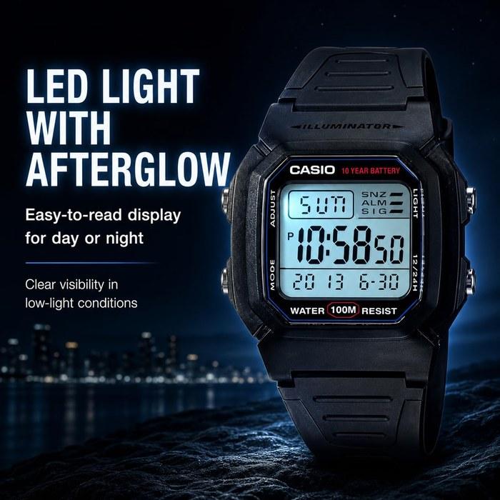 Casio Standard Digital Watch W800H-1A (Black)