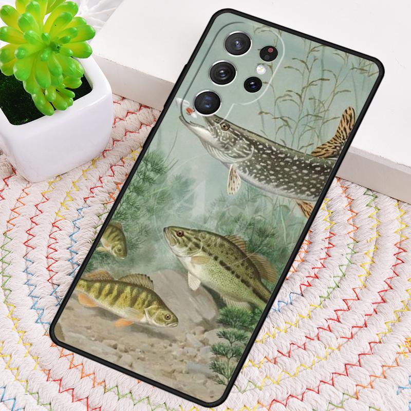 Pike Fish Fishing Bait TPU Phone Case For Samsung Galaxy note 10 pro S26 S25 S24 S23 S22 Ultra Plus S21 FE S20 Shockproof Cover