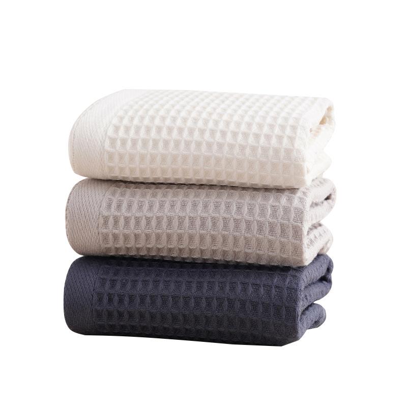 Gauze Japanese Jacquard Waffle Honeycomb Rectangle Adult Children's Bath Towel 100% Cotton Mesh Thickened Easy Dry Spot