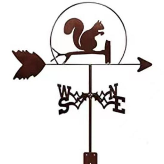 Wetterfahnen-Ornament aus Edelstahl für den Außenhof