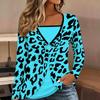 Tops for Women Floral Print Long Sleeve Fake Two‑Piece Top Fall Casual Slim Pullover Women's Long Sleeve Top