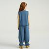 Montagut Girls' Japanese Forest Style Denim Vest Two-Piece Set
