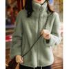 Women's 2025 Lambswool Short Jacket: Autumn/Winter Korean Retro Hong Kong Style, Warm and Versatile.