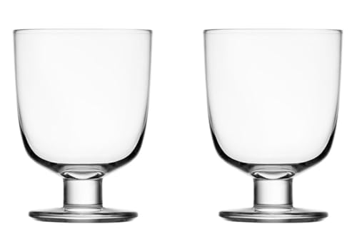 

[Officially Imported] Iittala Lempi Glasses, Approx. 340ml, Pair (2 Glasses), Clear, Wedding Gift, 1008683