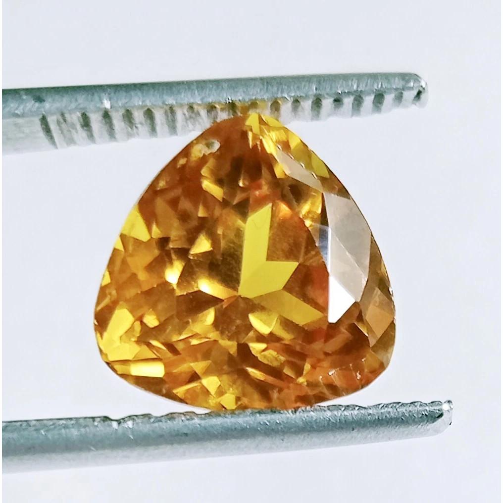 Padparadscha Sapphire Natural 8+ Ct Trillion Cut Fabulous Certified Gemstone