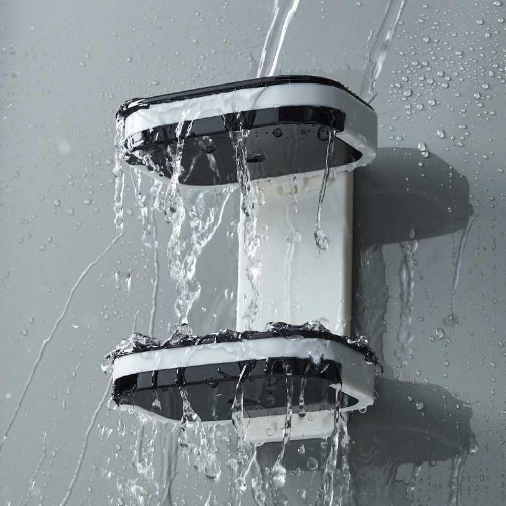 Self Adhesive Soap Storage Rack Waterproof Soap Drain Box Soap Organizer  Hotel