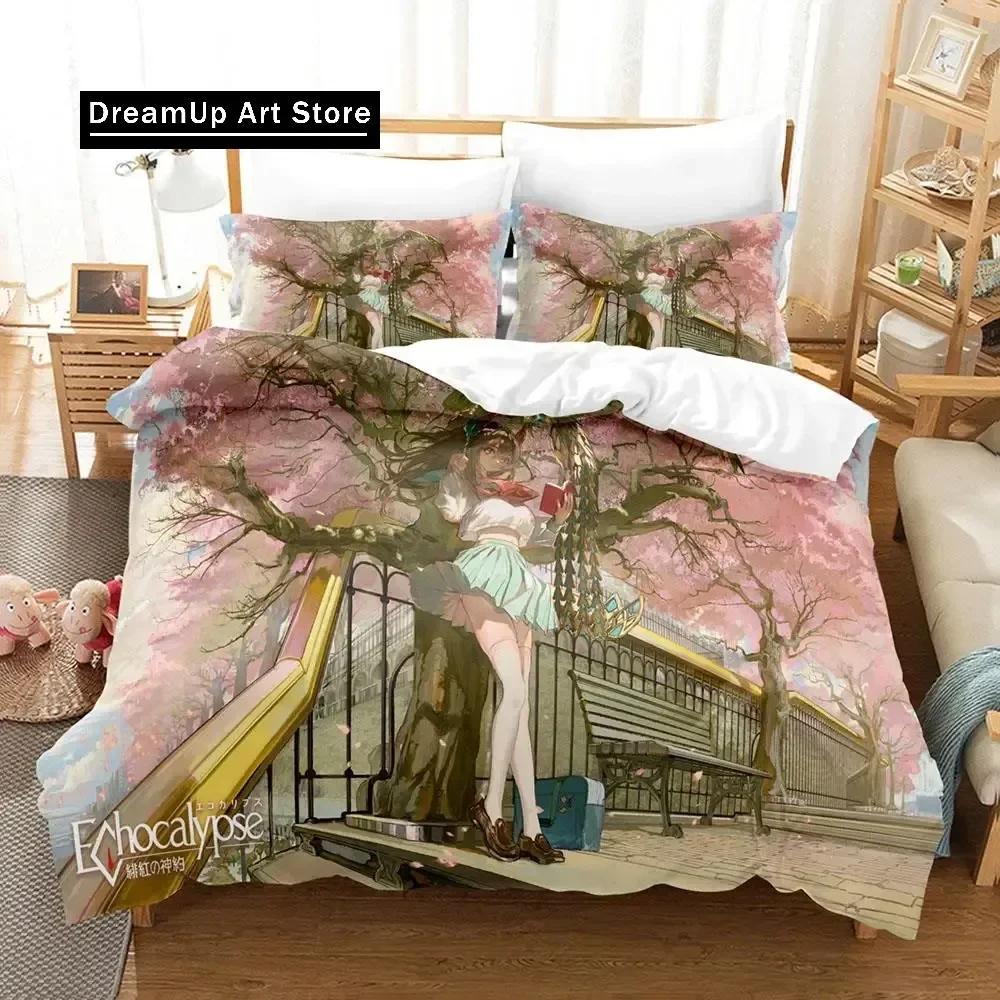 3D Echocalypse Bedding Set Single Twin Full Queen King Size Bed Set Aldult Kid Bedroom Duvetcover Sets Anime parure de lit Bed