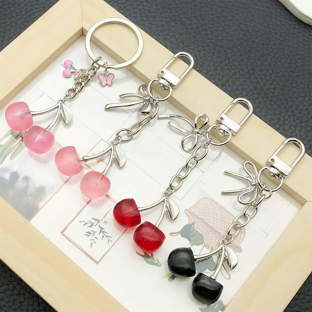 Cherry Keychain Drip Oil Alloy Pendant Bag Charm Gift