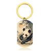 Panda Keychain Japanese Nature Relaxing Mountain Gift Box Stylish Key Japanese Zen Decor [XIOUDO] Ukiyo-e Design, Accessory, Scenery, Included,