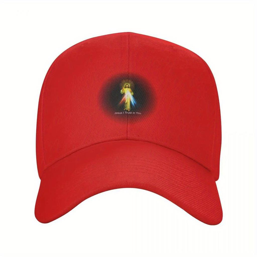 Divine Mercy Jesus I Trust In You Baseball Cap Adjustable Cotton Casual Hat Unisex Religious Gift