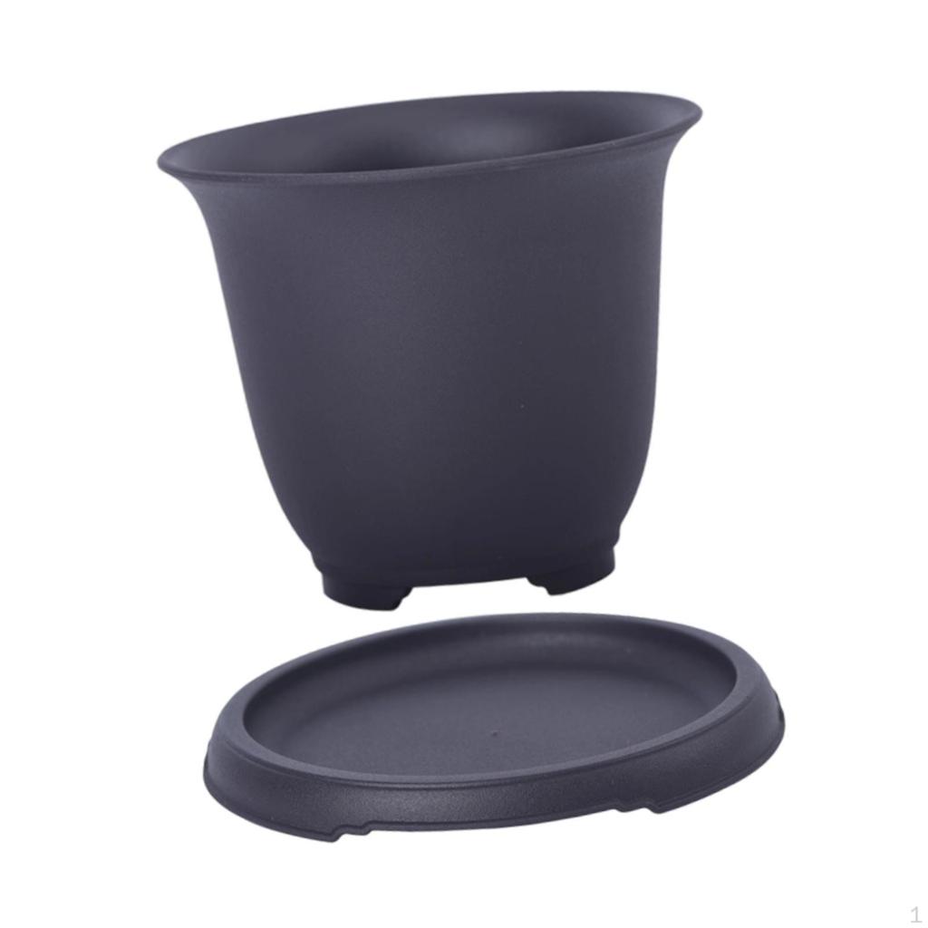 Bonsai Pot Flower Planter Training Bowl with Drainage System And Moisture Storage Made of PP for