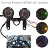 ABLZ-1 Piece Universal Motorcycle Speedometer Odometer LED Backlight Tachometer Black