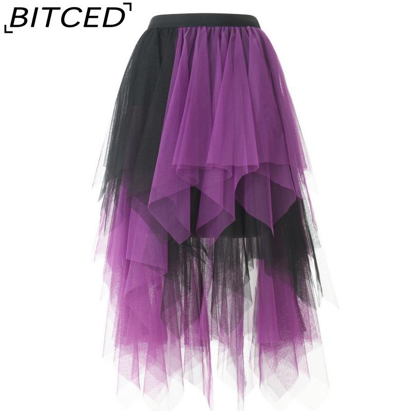 BITCED Damenmode Lässig Einfarbig Druck Sommer Frühlingsrock