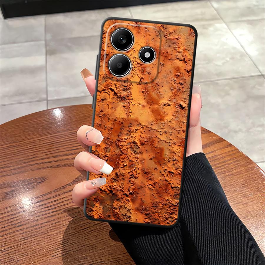 

Чехол для Xiaomi Redmi Note 10S 11S 11 13 12 Pro Plus 9s 12S 10 9 8 Pro Мягкая задняя крышка телефона Ретро-дизайн с ржавчиной Redmi Note 13 Pro+ 5G