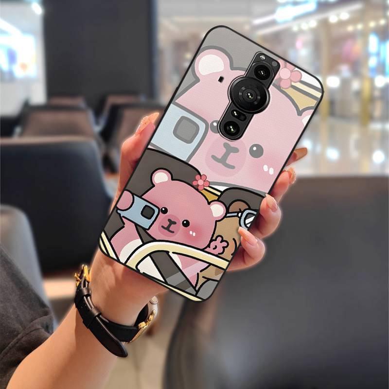 Phone Pouch Silicone Phone Case For Sony Xperia Pro-I Graffiti Full Wrap Anti-dust Protective Soft Case Cute Waterproof