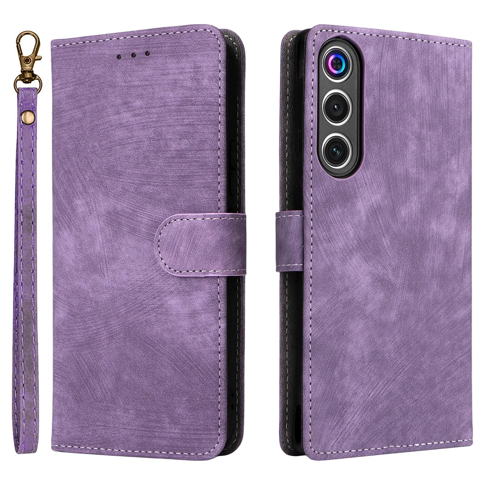 

Для ZTE nubia Redmagic 10 Air 5G Чохол Гаманець з RFID-блокуванням Шкіряний Чохол для Телефону Підставка з Ремінцем Purple